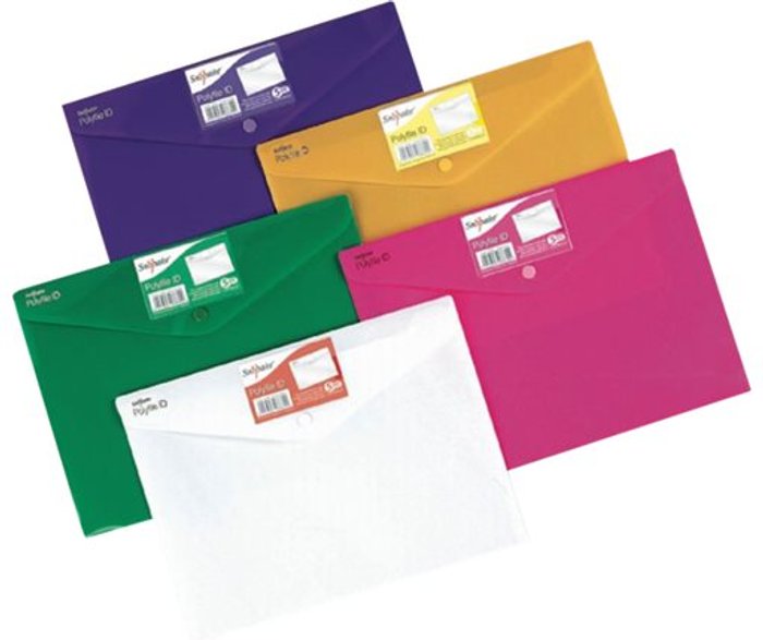 Currys Business | SNOPAKE Snopake Polyfile ID - document wallet - for A4 - capacity: 150 sheets - electra blue, electra green, electra pink, electra purple, electra turquoise (pack of 5) SNOPAKE Snopake Polyfile ID - document wallet - for A4 - capacity: 150 sheets - electra blue, electra green, electra pink, electra purple, electra turquoise (pack of 5)