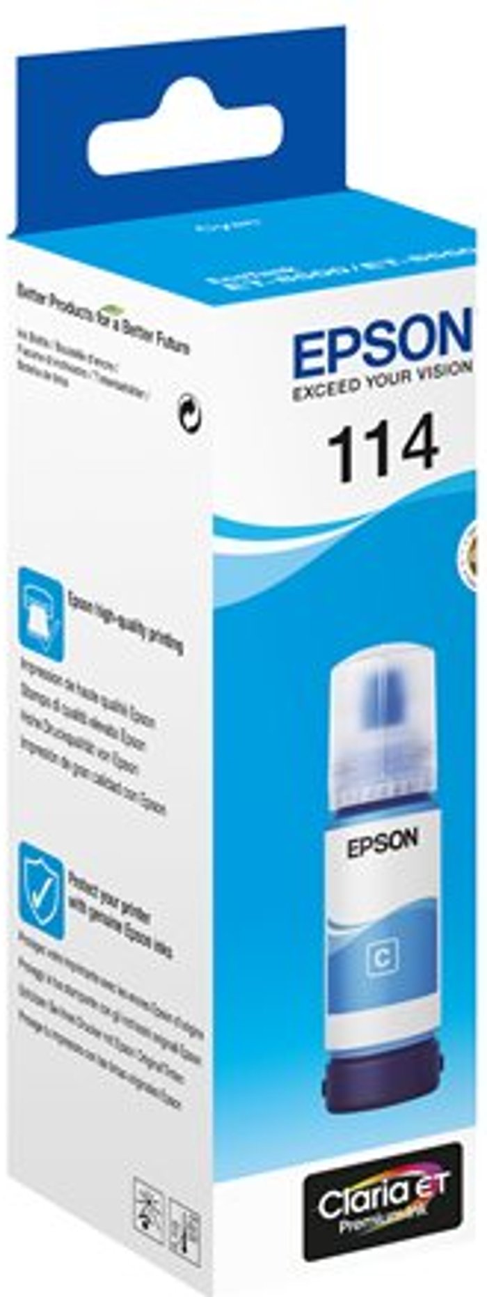 Currys Business | Epson Epson 114 Ecotank Cyan Ink Bottle C13T07B240 Epson Epson 114 Ecotank Cyan Ink Bottle C13T07B240