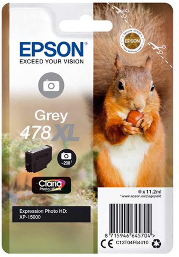 Currys Business | Epson Epson 478XL - high capacity - grey - original - ink cartridge Epson Epson 478XL - high capacity - grey - original - ink cartridge