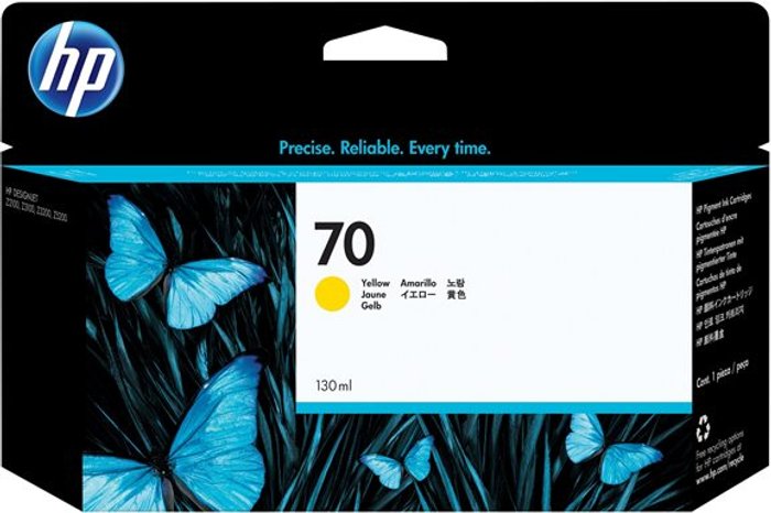 Currys Business | HP HP 70 - yellow - original - DesignJet - ink cartridge HP HP 70 - yellow - original - DesignJet - ink cartridge