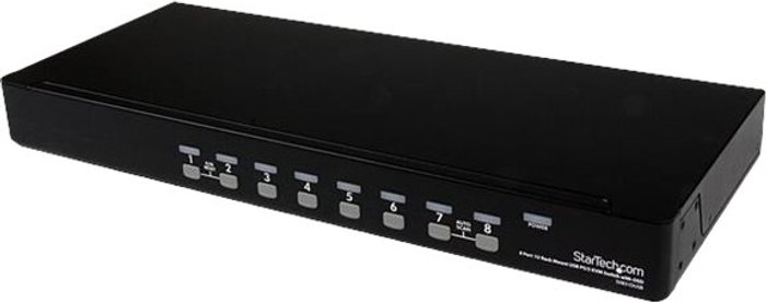 Currys Business | Startech StarTech.com 8 Port 1U RackMount USB PS/2 KVM Switch with OSD - KVM switch - 8 ports Startech StarTech.com 8 Port 1U RackMount USB PS/2 KVM Switch with OSD - KVM switch - 8 ports