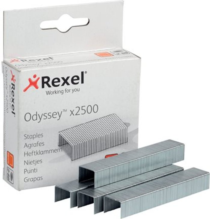 Currys Business | Rexel Rexel Odyssey Heavy Duty Staples (Pack of 2500) 2100050 Rexel Rexel Odyssey Heavy Duty Staples (Pack of 2500) 2100050