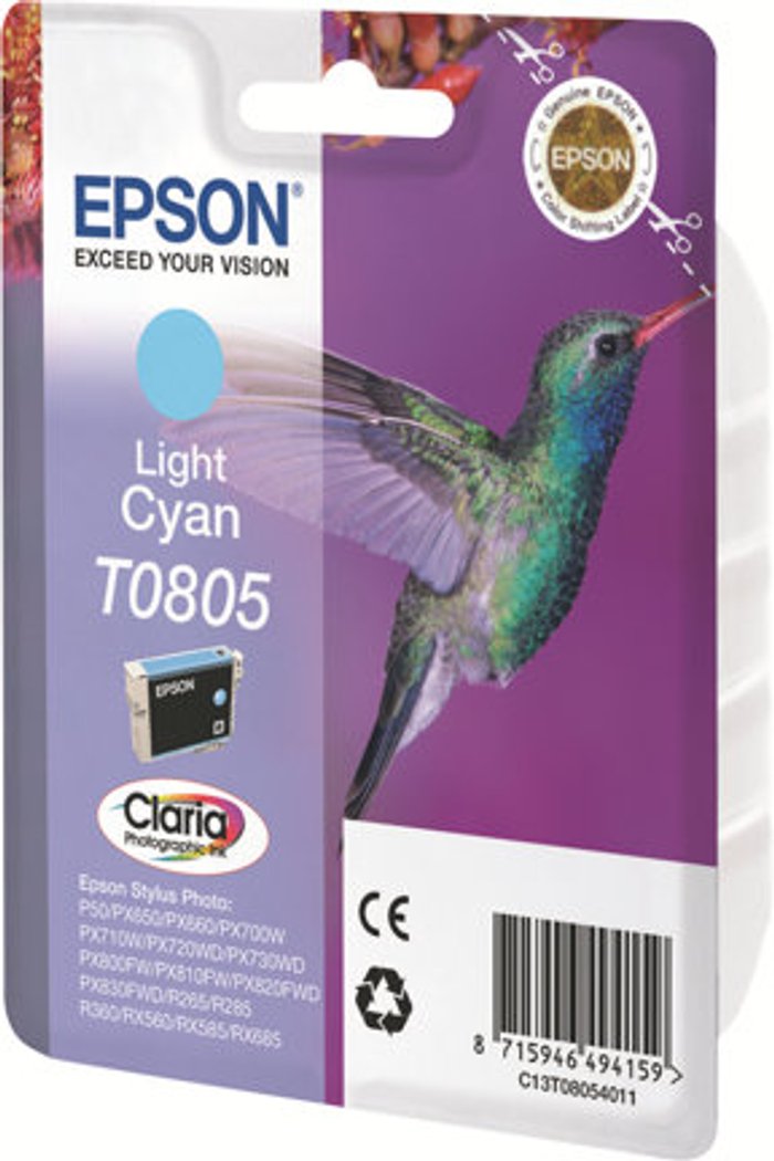 Currys Business | Epson Epson T0805 - light cyan - original - ink cartridge Epson Epson T0805 - light cyan - original - ink cartridge