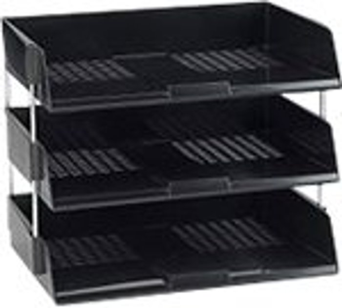 Currys Business | Avery Avery Original A4 Wide Entry Letter Tray Black W44BLK Avery Avery Original A4 Wide Entry Letter Tray Black W44BLK