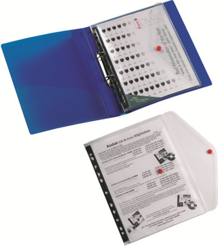 Currys Business | Snopake Snopake Polyfile Ring Binder Wallet A4 Clear (Pack of 5) 12566 Snopake Snopake Polyfile Ring Binder Wallet A4 Clear (Pack of 5) 12566