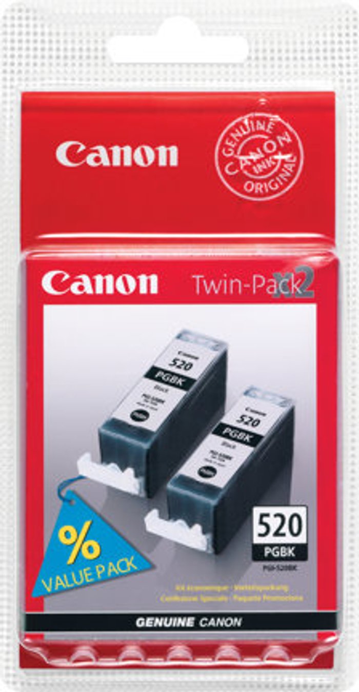 Currys Business | Canon Canon PGI-520BK Twin Pack - 2-pack - black - original - ink tank Canon Canon PGI-520BK Twin Pack - 2-pack - black - original - ink tank