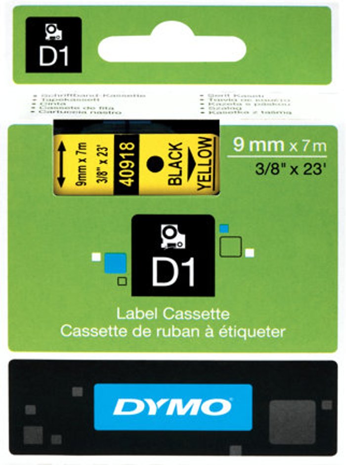 Currys Business | Dymo DYMO D1 - label tape - 1 cassette(s) - Roll (0.9 cm x 7 m) Dymo DYMO D1 - label tape - 1 cassette(s) - Roll (0.9 cm x 7 m)