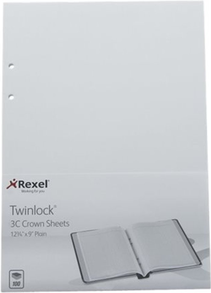Currys Business | ACCO-REXEL ACCO Twinlock Crown 3C Plain - loose-leaf accounting system refill - 100 sheets ACCO-REXEL ACCO Twinlock Crown 3C Plain - loose-leaf accounting system refill - 100 sheets