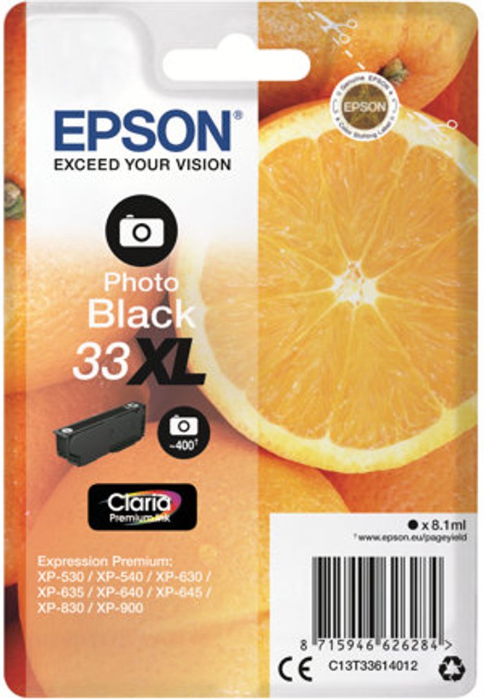 Currys Business | Epson EPSON No. 33 Oranges XL Black Ink Cartridge Epson EPSON No. 33 Oranges XL Black Ink Cartridge