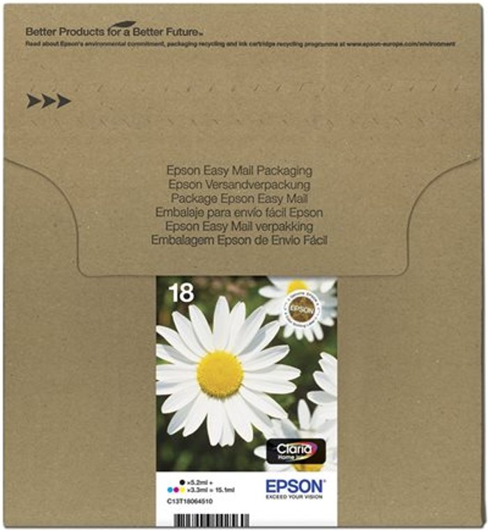 Currys Business | Epson Epson T1806 Easy Mail Packaging - 4-pack - black, yellow, cyan, magenta - original - ink cartridge Epson Epson T1806 Easy Mail Packaging - 4-pack - black, yellow, cyan, magenta - original - ink cartridge