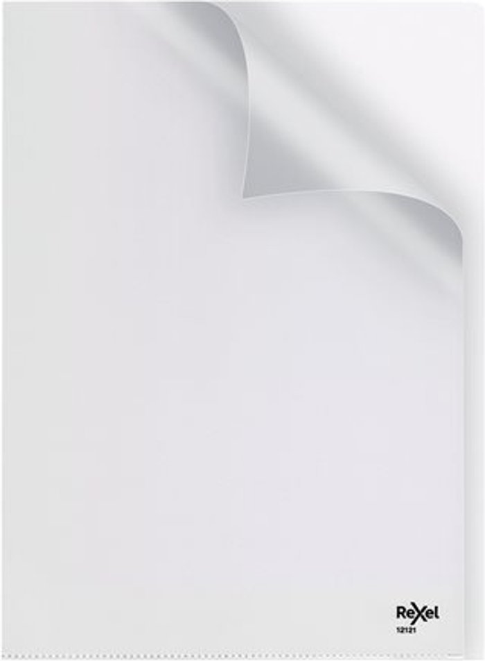 Currys Business | Rexel Rexel Nyrex Cut Back Folders A4 Clear (Pack of 25) 12121 Rexel Rexel Nyrex Cut Back Folders A4 Clear (Pack of 25) 12121