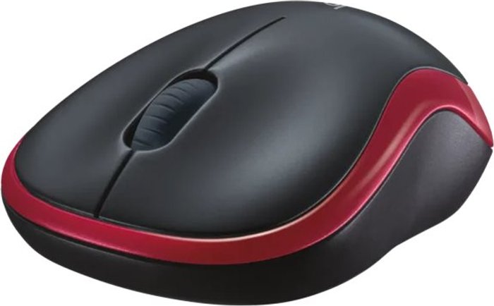 Currys Business | Logitech Logitech M185 - mouse - 2.4 GHz - red Logitech Logitech M185 - mouse - 2.4 GHz - red