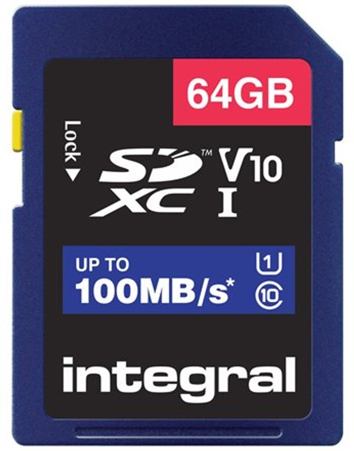 Currys Business | Integral INTEGRAL V10 Class 10 SD Memory Card - 64 GB Integral INTEGRAL V10 Class 10 SD Memory Card - 64 GB