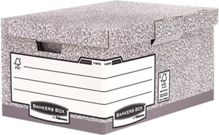 Currys Business | Fellowes Bankers Box System Maxi - storage box - for Folio - grey Fellowes Bankers Box System Maxi - storage box - for Folio - grey