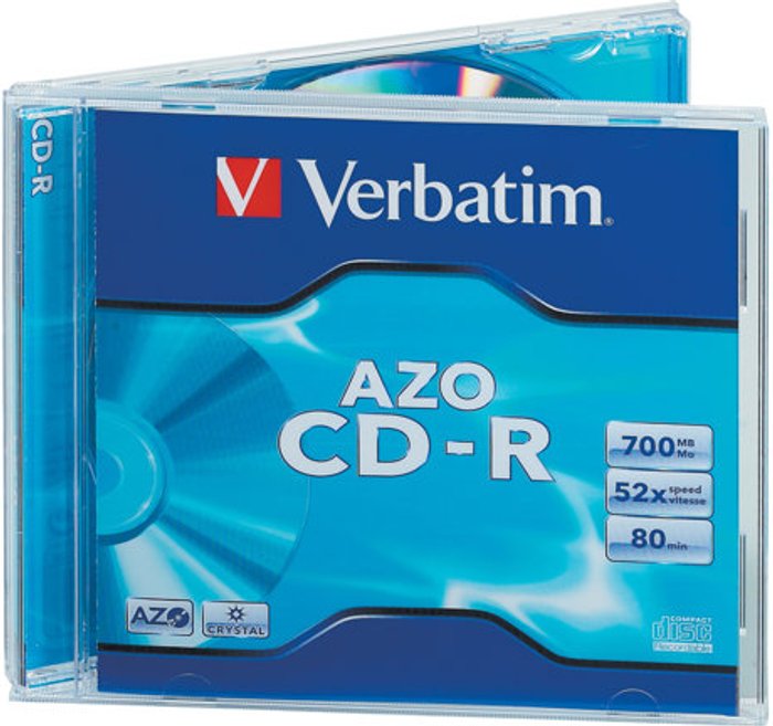 Currys Business | Verbatim Verbatim AZO Crystal - CD-R x 10 - 700 MB - storage media Verbatim Verbatim AZO Crystal - CD-R x 10 - 700 MB - storage media