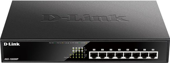 Currys Business | D-Link D-Link DGS 1008MP - switch - 8 ports - unmanaged - rack-mountable D-Link D-Link DGS 1008MP - switch - 8 ports - unmanaged - rack-mountable