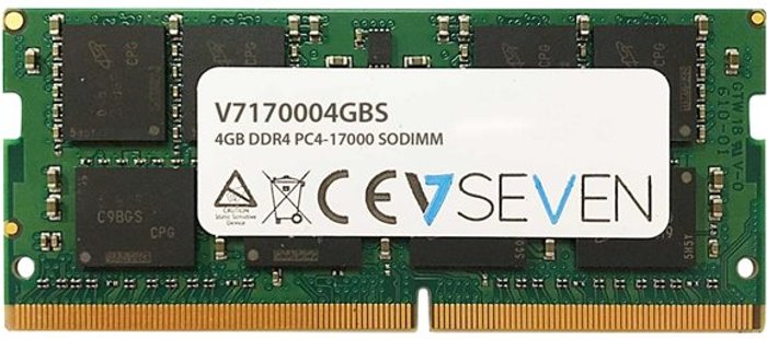 Currys Business | V7 V7 - DDR4 - module - 4 GB - SO-DIMM 260-pin - 2133 MHz / PC4-17000 - unbuffered V7 V7 - DDR4 - module - 4 GB - SO-DIMM 260-pin - 2133 MHz / PC4-17000 - unbuffered