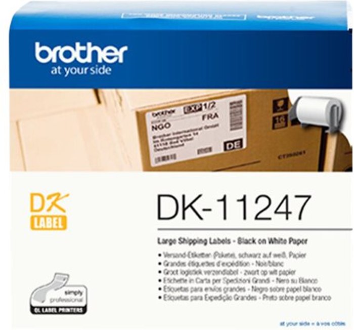 Currys Business | Brother Brother Black on White Shipping Label Roll 103 x 164mm DK-11247 Brother Brother Black on White Shipping Label Roll 103 x 164mm DK-11247
