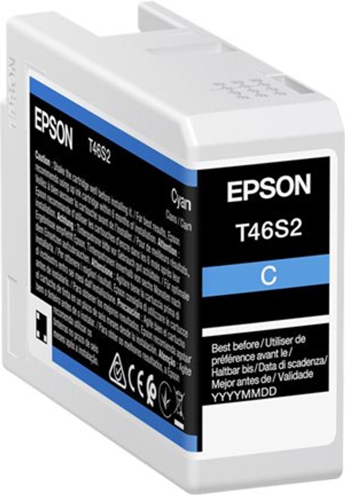 Currys Business | Epson Epson T46S2 Ink Cartridge UltraChrome Pro 10 Cyan 25ml C13T46S200 Epson Epson T46S2 Ink Cartridge UltraChrome Pro 10 Cyan 25ml C13T46S200