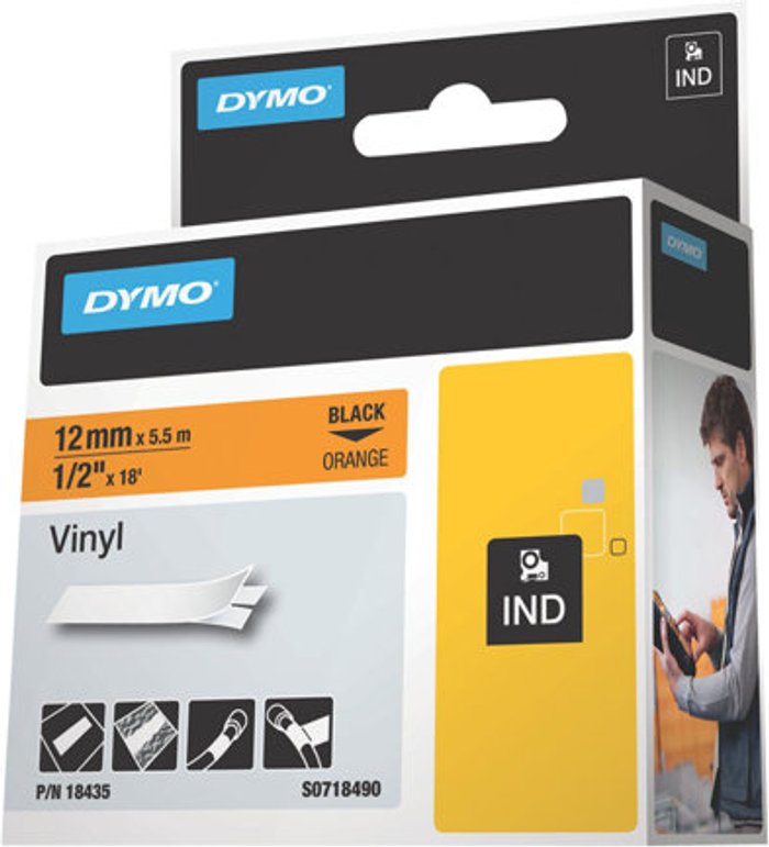 Currys Business | Dymo DYMO - vinyl - 1 roll(s) - Roll (1.2 cm x 5.5 m) Dymo DYMO - vinyl - 1 roll(s) - Roll (1.2 cm x 5.5 m)