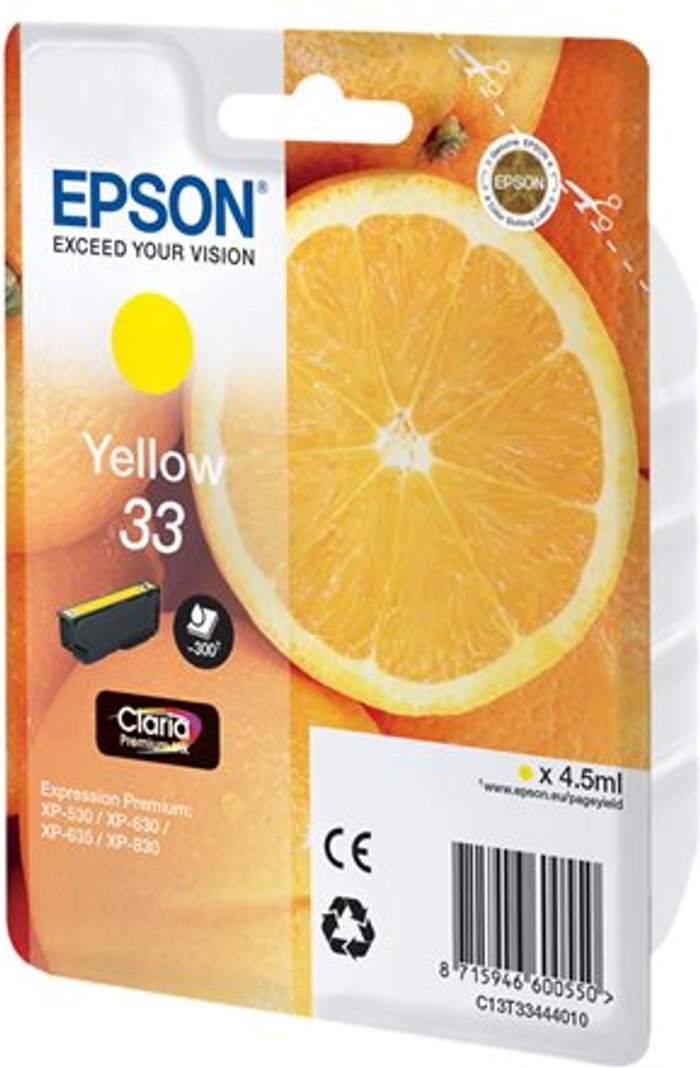 Currys Business | Epson Epson 33 - yellow - original - ink cartridge Epson Epson 33 - yellow - original - ink cartridge