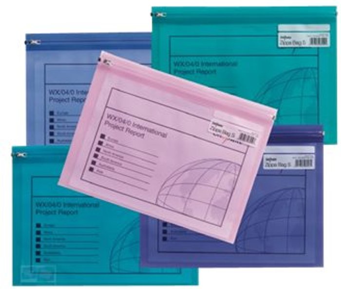 Currys Business | SNOPAKE Snopake Zippa Bag 'S' Electra A5 - document zipped wallet - for 190 x 225 mm - capacity: 100 sheets - blue, purple, green, pink, turquoise (pack of 25) SNOPAKE Snopake Zippa Bag 'S' Electra A5 - document zipped wallet - for 190 x 225 mm - capacity: 100 sheets - blue, purple, green, pink, turquoise (pack of 25)