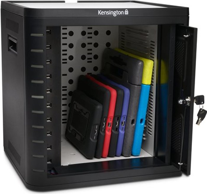 Currys Business | Kensington Kensington Charge and Sync Universal Charging Cabinet Black K67862EU Kensington Kensington Charge and Sync Universal Charging Cabinet Black K67862EU