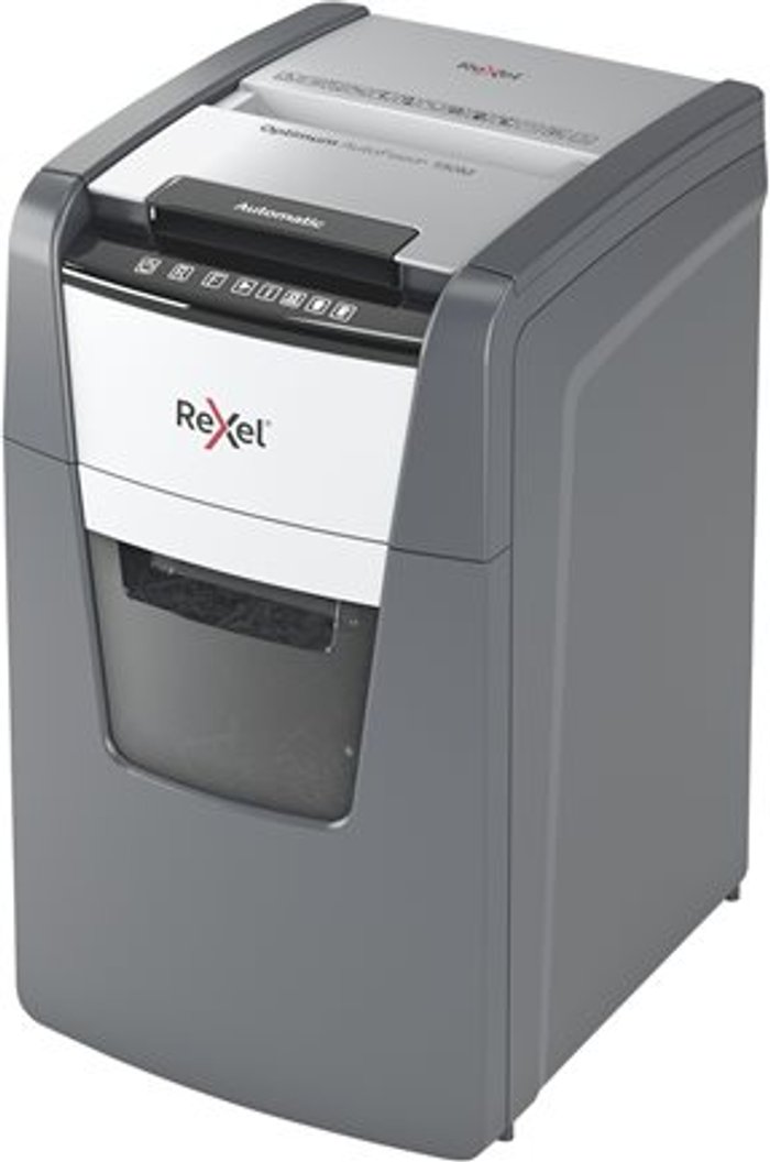 Currys Business | Rexel REXEL Optimum AutoFeed 150M Micro Cut Paper Shredder Rexel REXEL Optimum AutoFeed 150M Micro Cut Paper Shredder