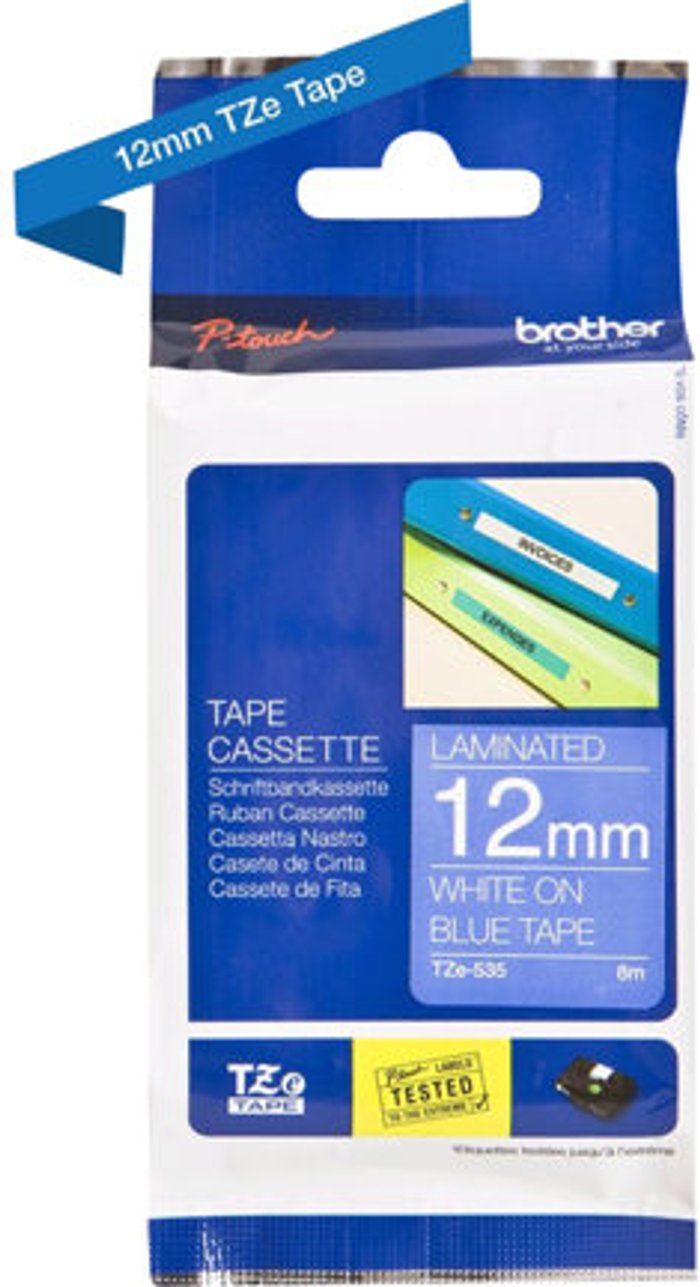 Currys Business | Brother Brother TZe-535 - laminated tape - 1 cassette(s) - Roll (1.2 cm x 8 m) Brother Brother TZe-535 - laminated tape - 1 cassette(s) - Roll (1.2 cm x 8 m)