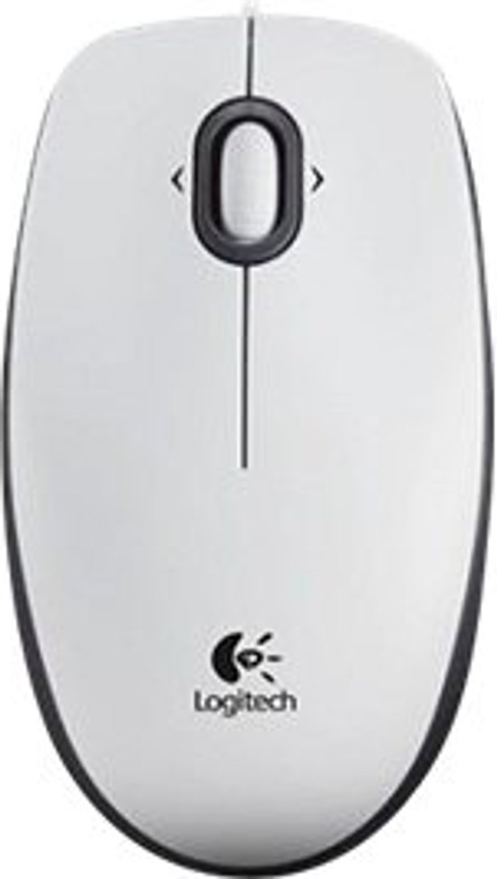 Currys Business | Logitech Logitech B100 - mouse - USB - white Logitech Logitech B100 - mouse - USB - white