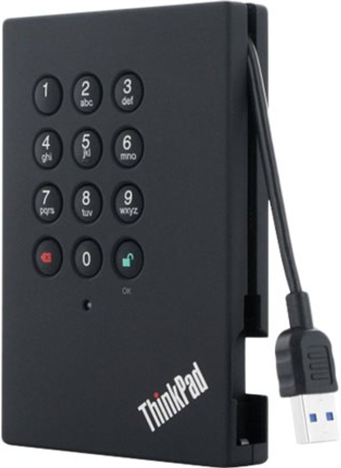Currys Business | Lenovo Lenovo ThinkPad USB 3.0 Secure - hard drive - 500 GB - USB 3.0 Lenovo Lenovo ThinkPad USB 3.0 Secure - hard drive - 500 GB - USB 3.0