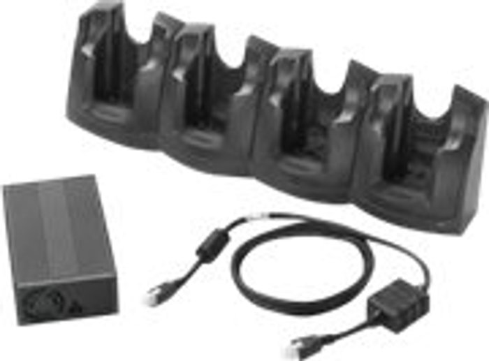 Currys Business | Motorola Zebra 4-Slot Charge Only Cradle Kit - handheld charging stand + power adapter Motorola Zebra 4-Slot Charge Only Cradle Kit - handheld charging stand + power adapter