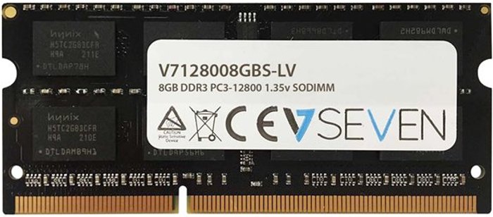 Currys Business | V7 V7 - DDR3 - module - 8 GB - SO-DIMM 204-pin - 1600 MHz / PC3-12800 - unbuffered V7 V7 - DDR3 - module - 8 GB - SO-DIMM 204-pin - 1600 MHz / PC3-12800 - unbuffered
