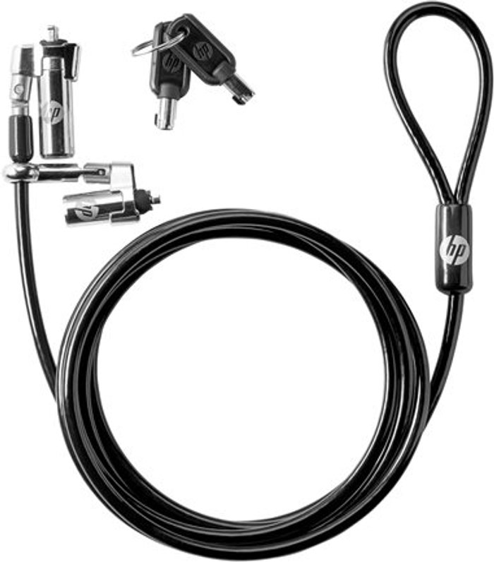 Currys Business | HP HP Dual Head Keyed - security cable lock HP HP Dual Head Keyed - security cable lock