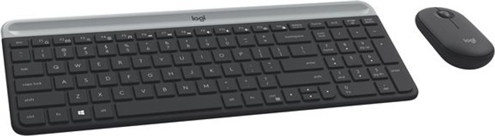 Currys Business | Logitech Logitech Slim Wireless Combo MK470 - keyboard and mouse set - French - graphite Logitech Logitech Slim Wireless Combo MK470 - keyboard and mouse set - French - graphite