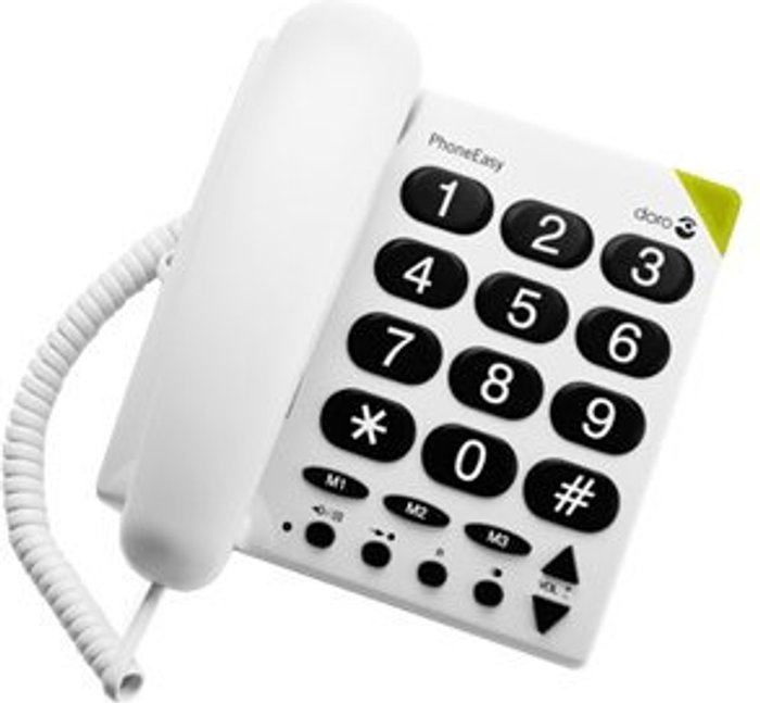 Currys Business | Doro Doro Big Button Telephone White 311C Doro Doro Big Button Telephone White 311C