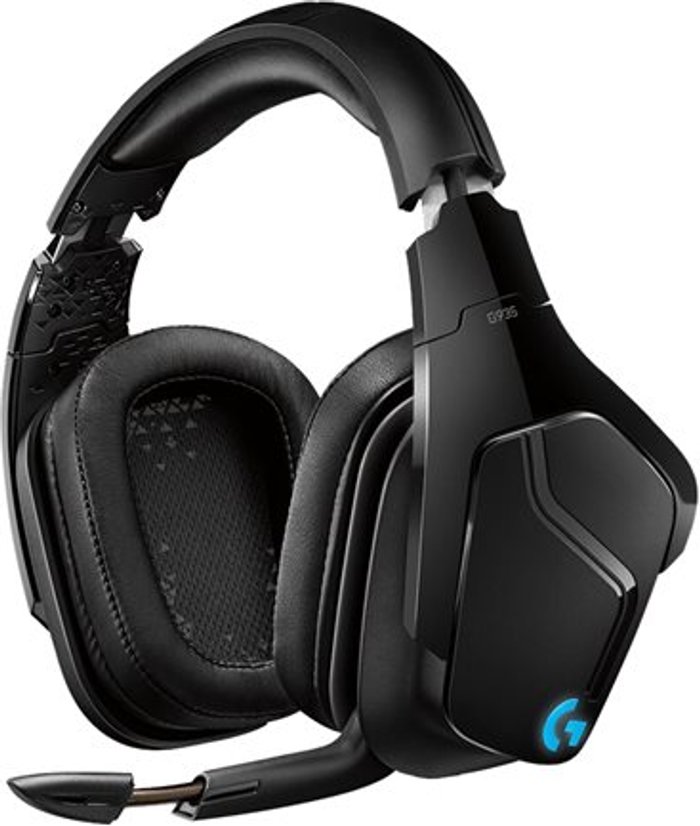 Currys Business | Logitech LOGITECH G935 Wireless 7.1 Gaming Headset - Black, Black Logitech LOGITECH G935 Wireless 7.1 Gaming Headset - Black, Black