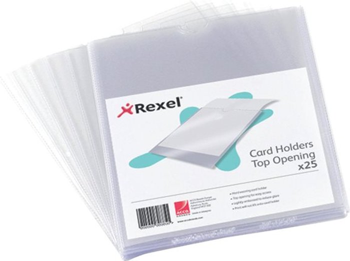 Currys Business | ACCO-REXEL Rexel Nyrex - business card protective pocket - for 102 x 152 mm - clear (pack of 25) ACCO-REXEL Rexel Nyrex - business card protective pocket - for 102 x 152 mm - clear (pack of 25)