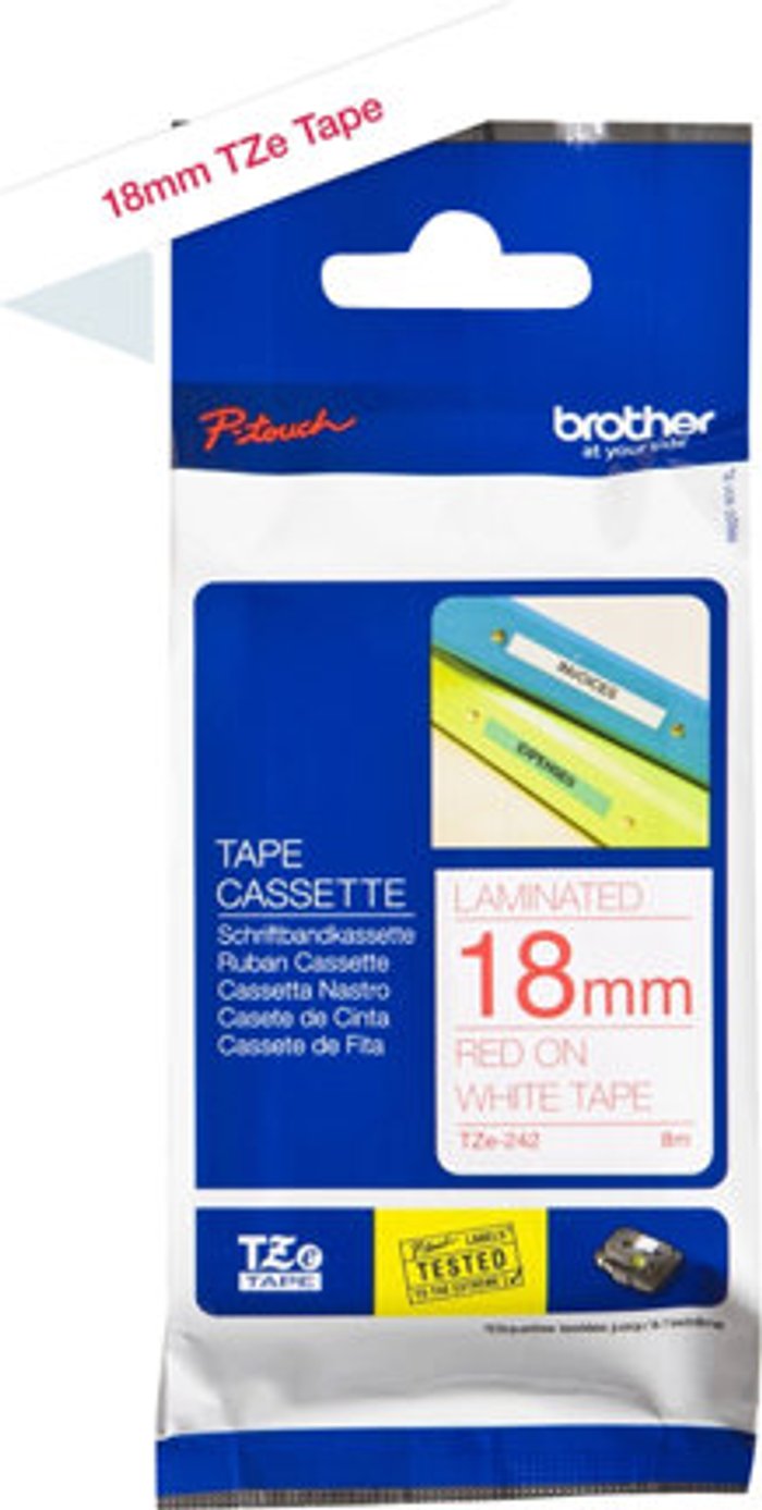 Currys Business | Brother Brother TZe-242 - laminated tape - 1 cassette(s) - Roll (1.8 cm x 8 m) Brother Brother TZe-242 - laminated tape - 1 cassette(s) - Roll (1.8 cm x 8 m)
