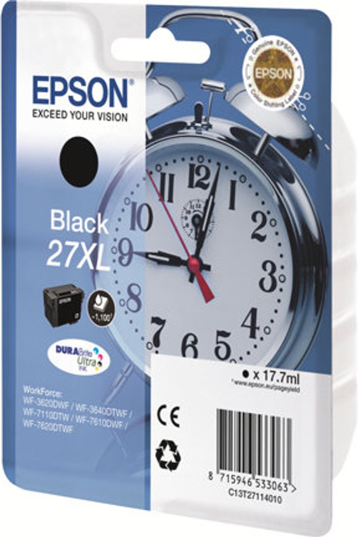 Currys Business | Epson Epson 27XL - XL - black - original - ink cartridge Epson Epson 27XL - XL - black - original - ink cartridge