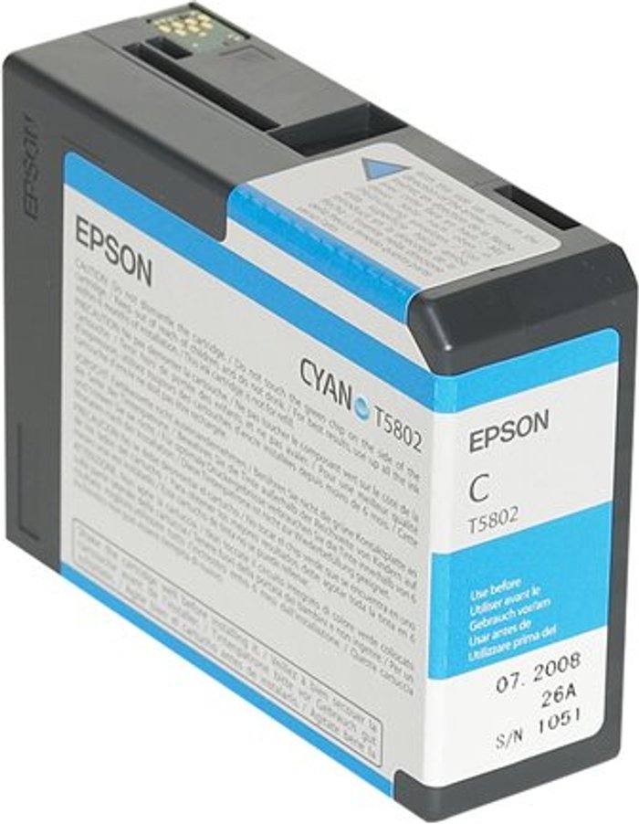 Currys Business | Epson Epson T5802 - cyan - original - ink cartridge Epson Epson T5802 - cyan - original - ink cartridge