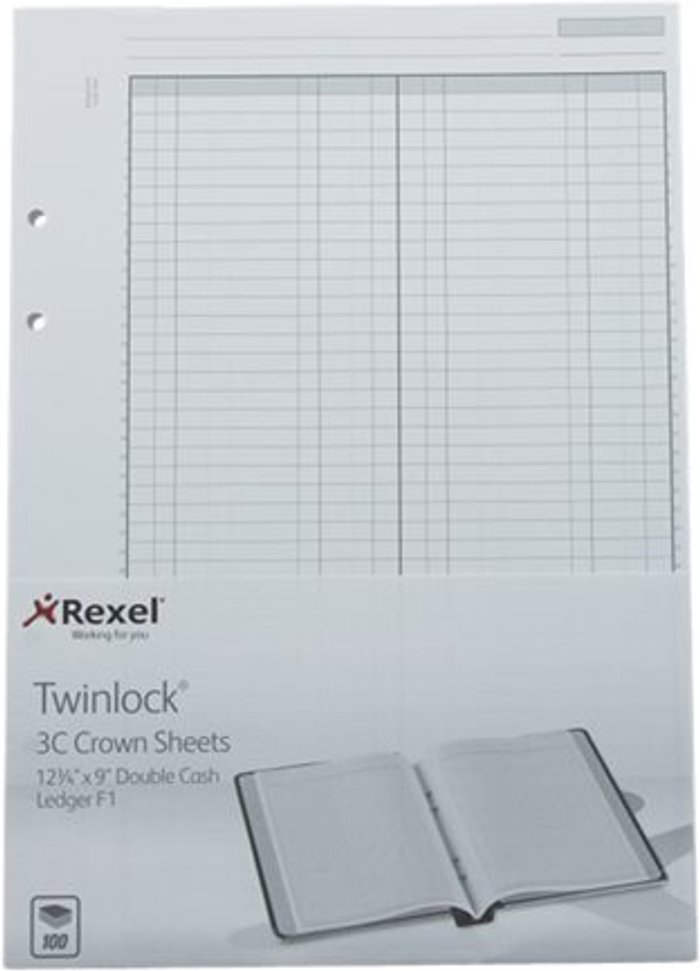 Currys Business | ACCO-REXEL ACCO Twinlock Crown 3C Double Ledger - loose-leaf accounting system refill - 100 sheets ACCO-REXEL ACCO Twinlock Crown 3C Double Ledger - loose-leaf accounting system refill - 100 sheets