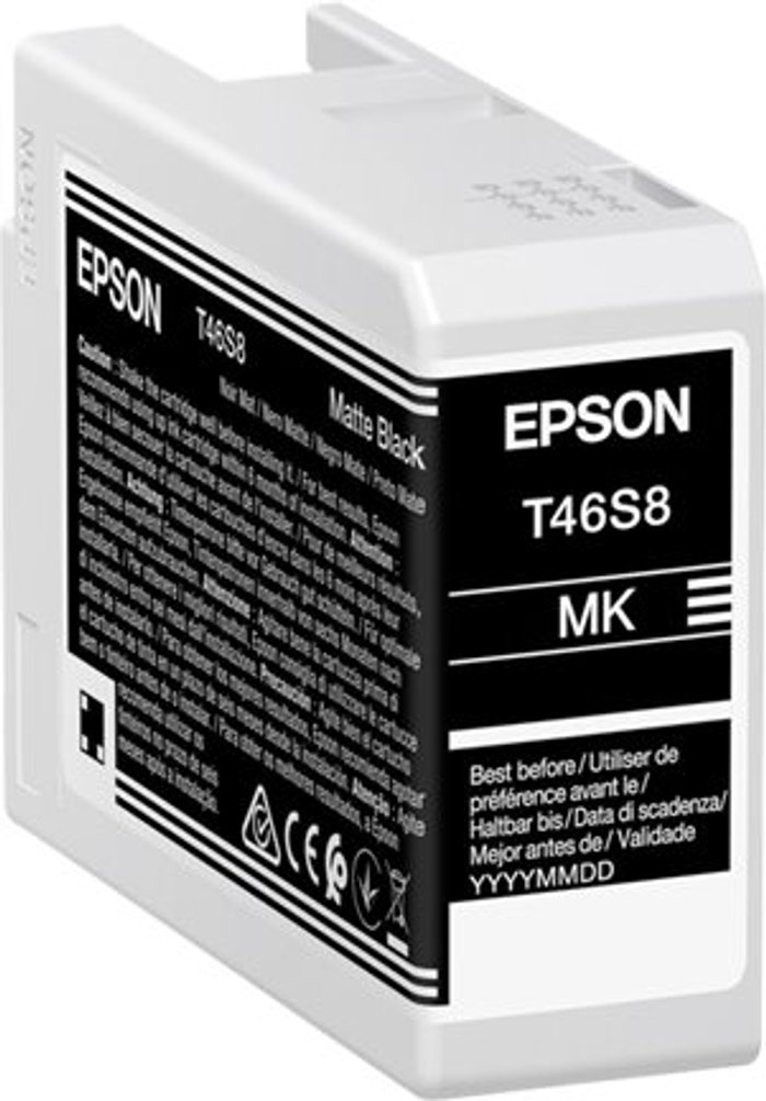 Currys Business | Epson Epson T46S8 Ink Cartridge UltraChrome Pro 10 Matte Black 25ml C13T46S800 Epson Epson T46S8 Ink Cartridge UltraChrome Pro 10 Matte Black 25ml C13T46S800