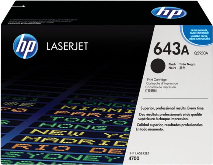 Currys Business | HP HP 643A - black - original - LaserJet - toner cartridge (Q5950A) HP HP 643A - black - original - LaserJet - toner cartridge (Q5950A)