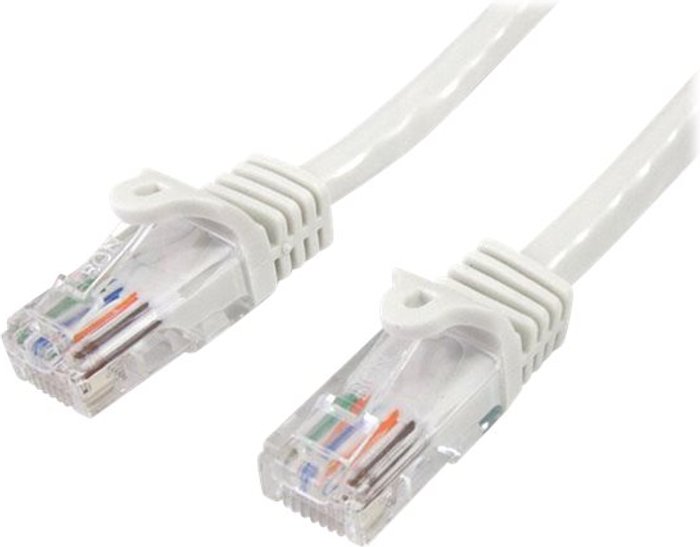 Currys Business | Startech StarTech.com 2m White Cat5e / Cat 5 Snagless Patch Cable - patch cable - 2 m - white Startech StarTech.com 2m White Cat5e / Cat 5 Snagless Patch Cable - patch cable - 2 m - white
