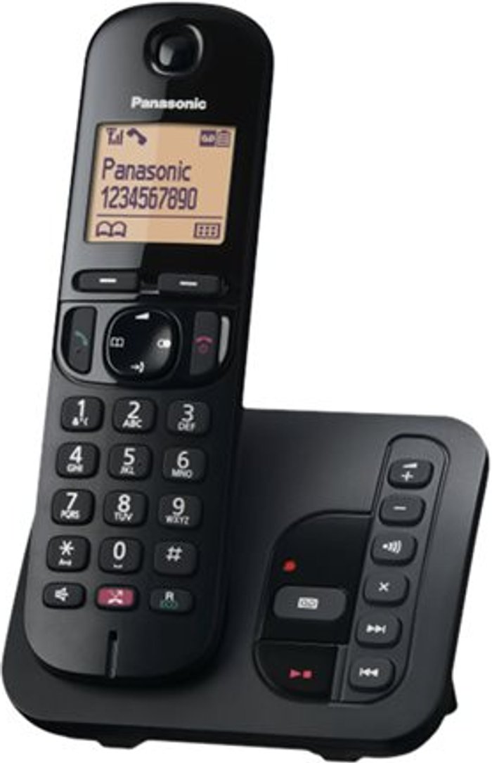 Currys Business | Panasonic Panasonic KX-TGC260EB - cordless phone - answering system with caller ID/call waiting Panasonic Panasonic KX-TGC260EB - cordless phone - answering system with caller ID/call waiting