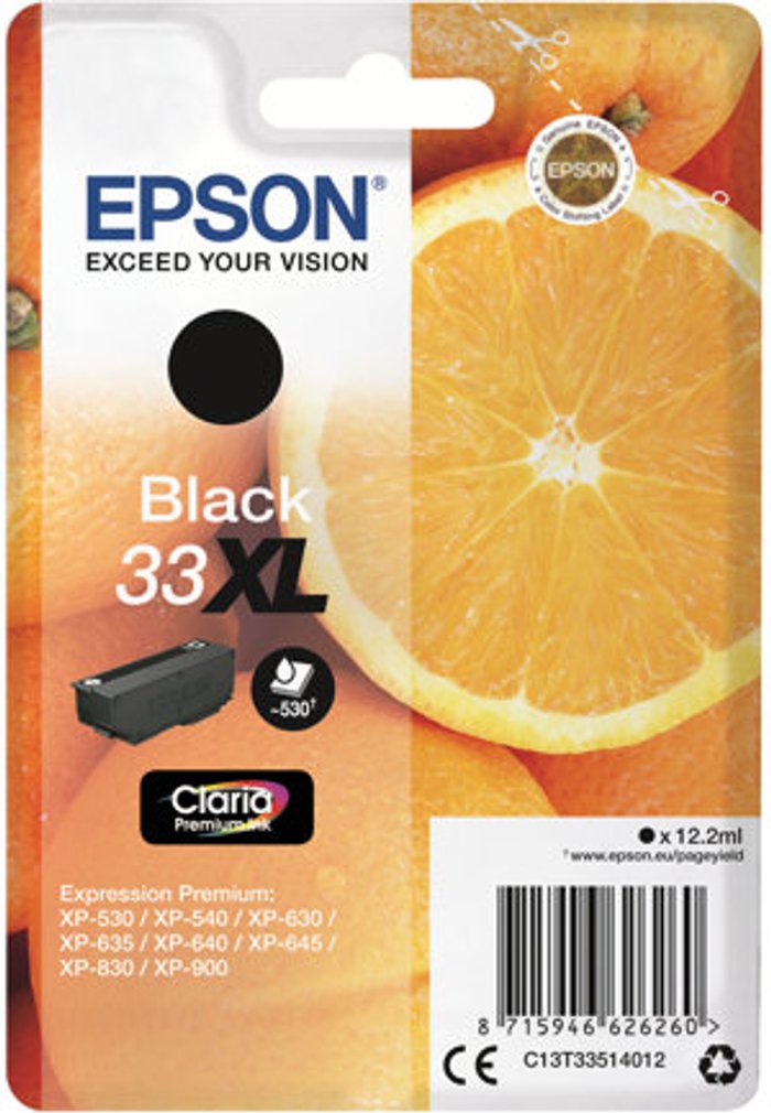 Currys Business | Epson EPSON No. 33 Oranges XL Black Ink Cartridge Epson EPSON No. 33 Oranges XL Black Ink Cartridge