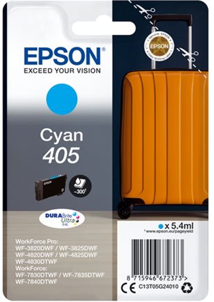 Currys Business | Epson Epson 405 Ink Cartridge Cyan C13T05G24010 Epson Epson 405 Ink Cartridge Cyan C13T05G24010