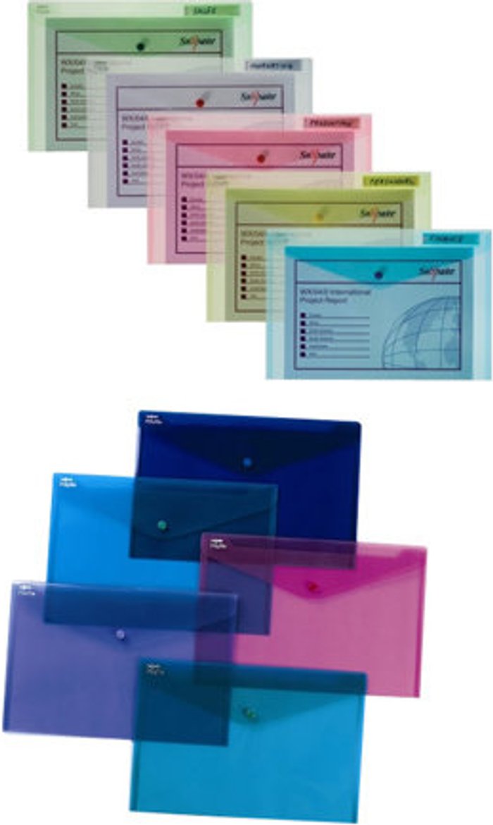 Currys Business | Snopake Snopake Polyfile Classic Foolscap Assorted (Pack of 5) 10087 Snopake Snopake Polyfile Classic Foolscap Assorted (Pack of 5) 10087
