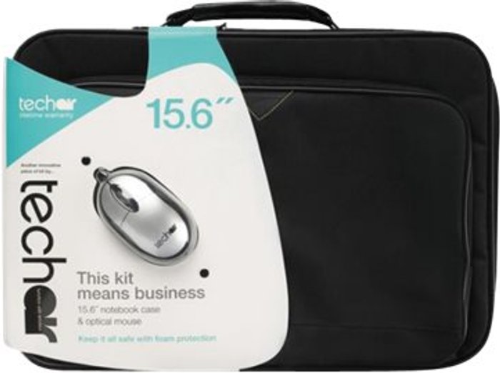 Currys Business | Techair Techair Classic Essential 14 - 15.6 Inch Briefcase With Mouse Techair Techair Classic Essential 14 - 15.6 Inch Briefcase With Mouse